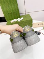Gucci GG Print Dad Sneakers – Gray & Olive Green Paneling, Chunky Sole, Iconic Monogram Fabric - 图片 3