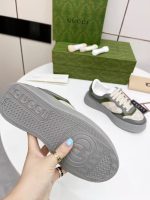 Gucci GG Print Dad Sneakers – Gray & Olive Green Paneling, Chunky Sole, Iconic Monogram Fabric - 图片 2