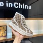 Gucci GG Print High-Top Sneakers – Iconic Monogram Canvas, Chunky Sole, Premium Streetwear Style