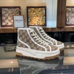 Gucci GG Print High-Top Sneakers – Iconic Monogram Canvas, Chunky Sole, Premium Streetwear Style - 图片 5