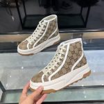 Gucci GG Print High-Top Sneakers – Iconic Monogram Canvas, Chunky Sole, Premium Streetwear Style - 图片 4