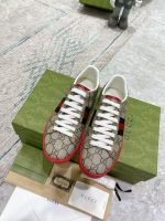 "Gucci GG Print Sneakers – Red Rubber Sole, Web Stripe Detail, Iconic Monogram Canvas  " - 图片 8