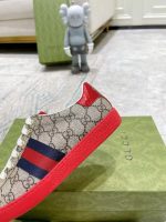 "Gucci GG Print Sneakers – Red Rubber Sole, Web Stripe Detail, Iconic Monogram Canvas  " - 图片 3