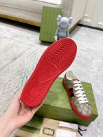 "Gucci GG Print Sneakers – Red Rubber Sole, Web Stripe Detail, Iconic Monogram Canvas  " - 图片 2