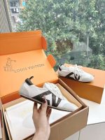 Louis Vuitton White & Brown Monogram Sneakers – Classic Colorway, Iconic Design, Everyday Luxury