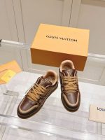Louis Vuitton Brown Leather Sneakers – Vintage-Inspired Design, Premium Craftsmanship, Timeless Elegance - 图片 8