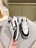 Louis Vuitton White & Black Sneakers with Blue Accents – Bold Contrast, Signature Details, Modern Luxury - 图片 8