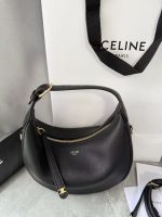 Celine Half Moon Bag – Iconic Crescent Shape, Grained Leather, Designer Shoulder Bag with Detachable Strap - 图片 7