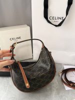 Celine Half Moon Bag – Iconic Crescent Shape, Grained Leather, Designer Shoulder Bag with Detachable Strap - 图片 6