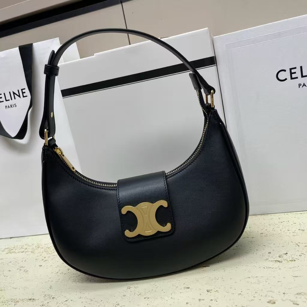 微信图片_20250926175114_8223_76 Celine Half Moon Bag – Iconic Crescent Shape, Smooth Leather, Designer Shoulder Bag with Gold-Tone Double C Clasp - 图片 1