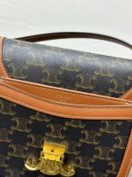 Celine Classic Monogram Saddle Bag – Iconic Double C Pattern, Vintage-Inspired Silhouette, Designer Crossbody with Gold-Tone Clasp - 图片 3