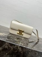 Celine Classic Box Clutch – Iconic Double C Clasp, Smooth Leather, Designer Mini Bag with Adjustable Strap