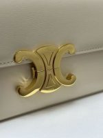 Celine Classic Box Clutch – Iconic Double C Clasp, Smooth Leather, Designer Mini Bag with Adjustable Strap - 图片 6