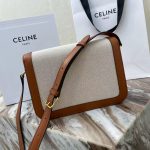Celine Classic Box Bag – Iconic Double C Clasp, Canvas & Leather Trim, Designer Crossbody with Adjustable Strap - 图片 6