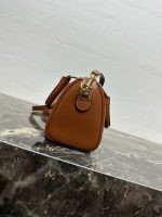 Celine Classic Leather Bowling Bag – Iconic Embossed Double C Logo, Smooth Leather, Designer Top-Handle Bag with Detachable Strap - 图片 4