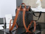 Celine Classic Monogram Backpack – Iconic Double C Pattern, Durable Canvas, Designer Everyday Backpack with Adjustable Straps - 图片 8