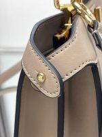Celine-Style Mini Handbag – Iconic Gold-Tone Lock Clasp, Smooth Leather, Structured Silhouette with Detachable Shoulder Strap - 图片 7