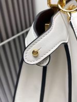 Celine-Style Mini Handbag – Iconic Gold-Tone Lock Clasp, Smooth Leather, Structured Silhouette with Detachable Shoulder Strap - 图片 7