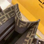Fendi-Style Zucca Tote Bag – Iconic FF Monogram Print, Metal Buckle Closure, Premium Canvas with Leather Trim - 图片 2