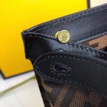 Fendi-Style Large Tote Bag – Iconic Zucca FF Monogram Print, Metal Frame Closure, Premium Canvas with Leather Trim - 图片 4